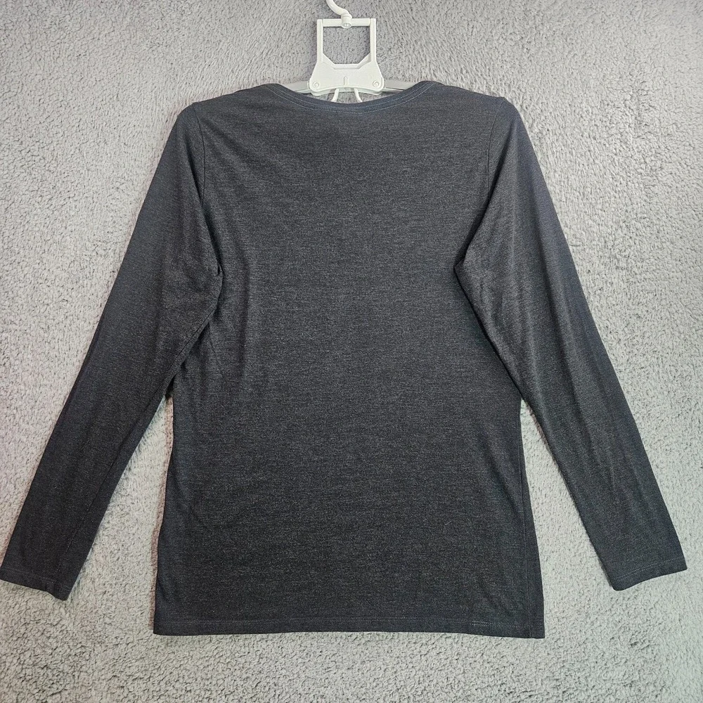 Nike Tee Top Women Size XL - Oklahoma State - V-Neck Long Sleeve Gray -XL‎
